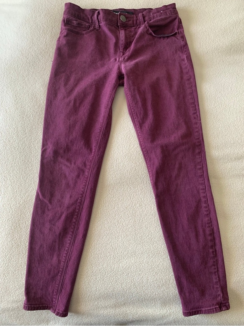 Express Purple Mid Rise Stretch Legging Denim Jeans 5-Pocket Women’s Size 2